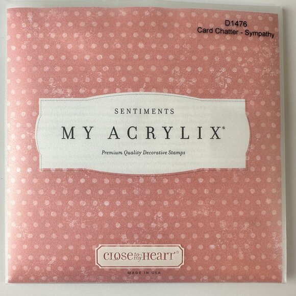 My Acrylix Card Chatter Sympathy Stamps Set D1476 Close To My Heart - Picture 2 of 2